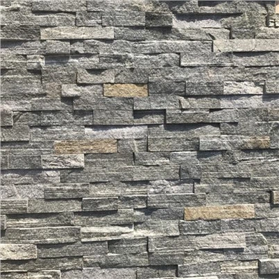 Dekorative Ledger Stone Wall Paneler Grå Kvarts JRE-006